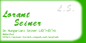 lorant seiner business card